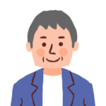英会話学習本について口コミする男性
