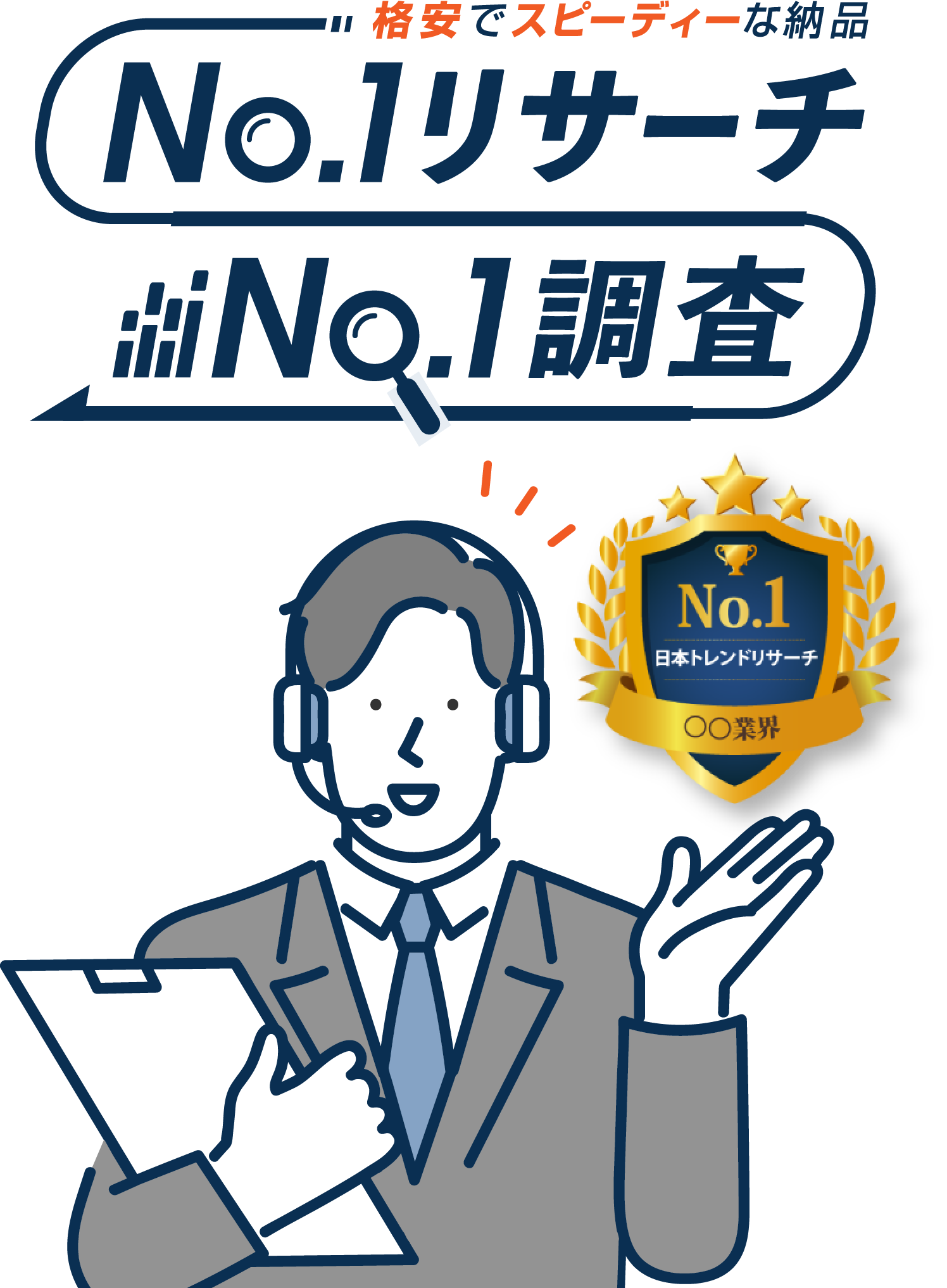 格安でスピーディな納品 No.1リサーチ No.1調査