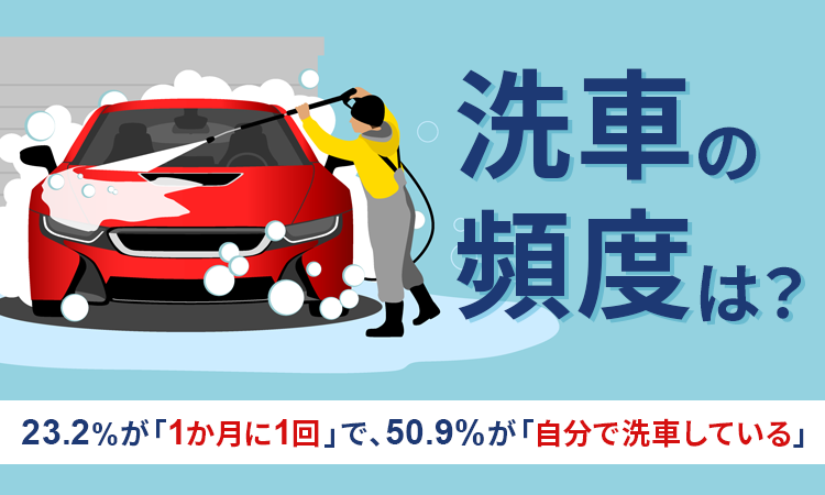【洗車の頻度は？】23.2％が「1か月に1回」で、50.9％が「自分で洗車している」