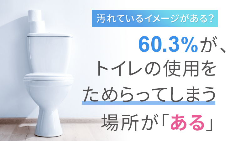 【汚れているイメージがある？】60.3％が、トイレの使用をためらってしまう場所が「ある」 その場所とは？