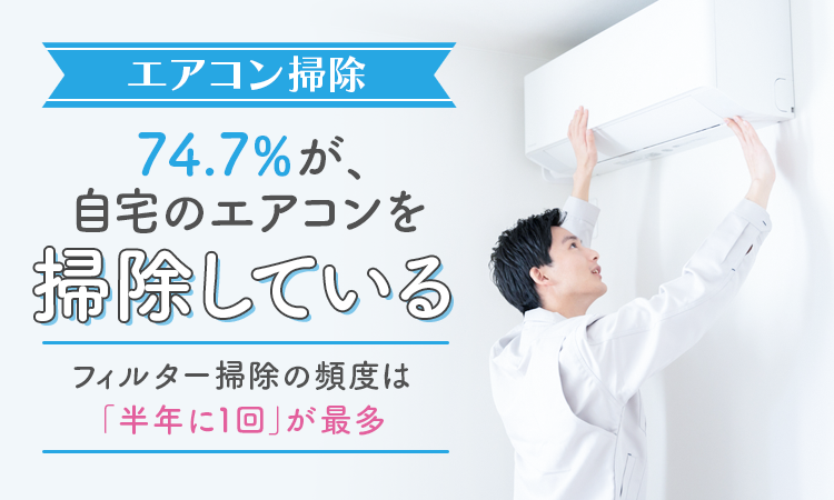 【エアコン掃除】74.7％が、自宅のエアコンを「掃除している」 フィルター掃除の頻度は「半年に1回」が最多